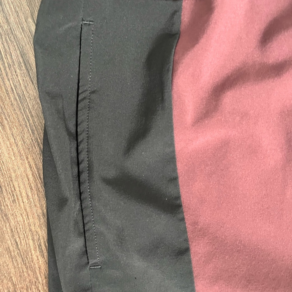 4 | FOURLAPS || MEN RUNNING SHORTS W/LINER || BURGUNDY AND BLACK - Picture 7 of 10